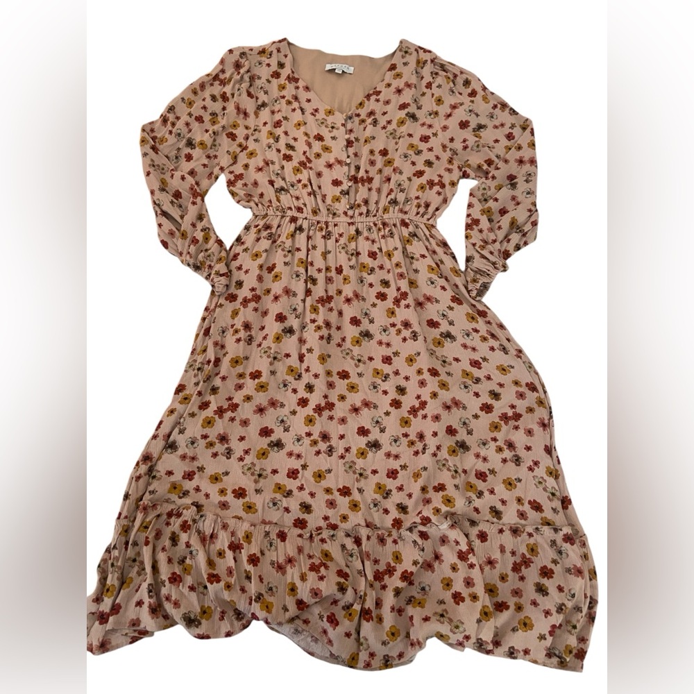 Hayden Floral Maxi Dress - Pink and Yellow